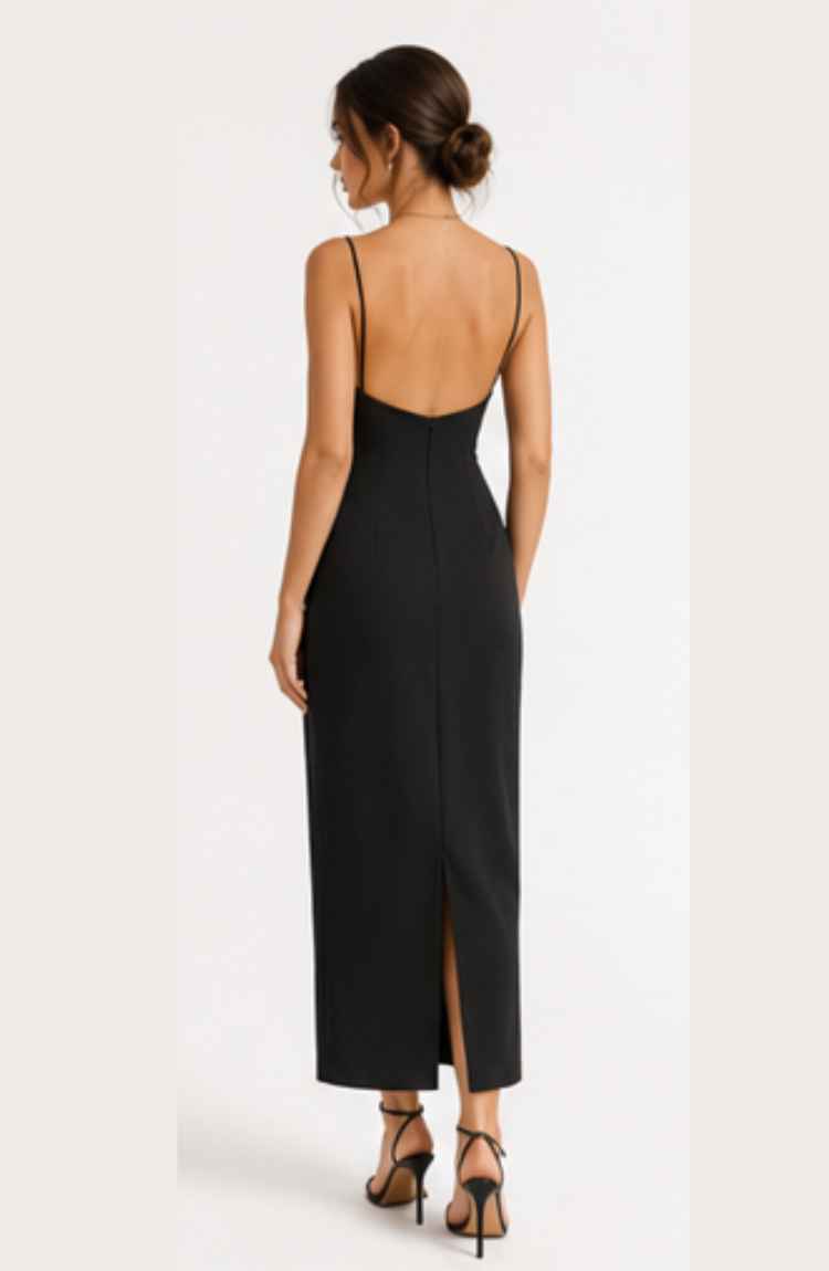 Elea Draped Midi Dress - Image 4
