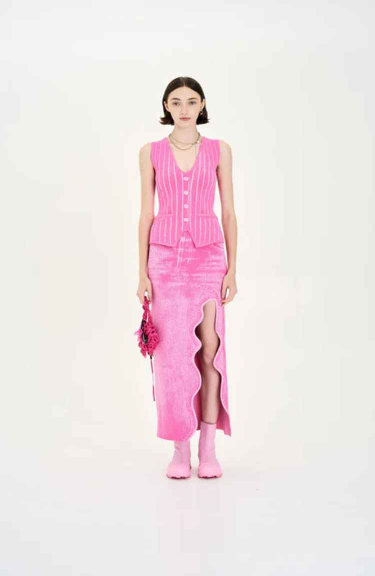Marigold Denim Print Vest - Image 2