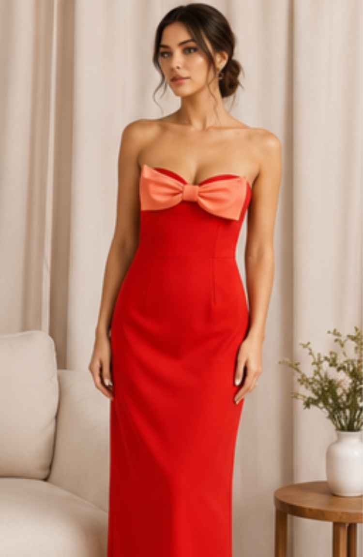 Elea Draped Midi Dress