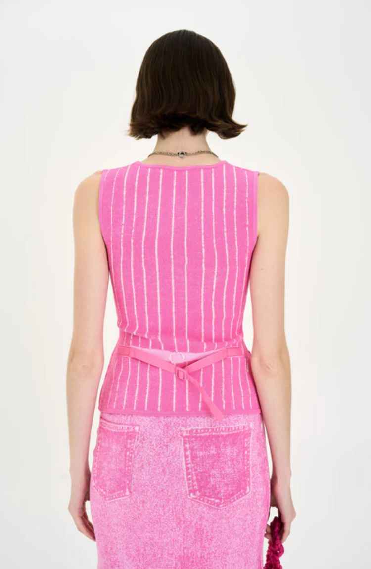Marigold Denim Print Vest - Image 5