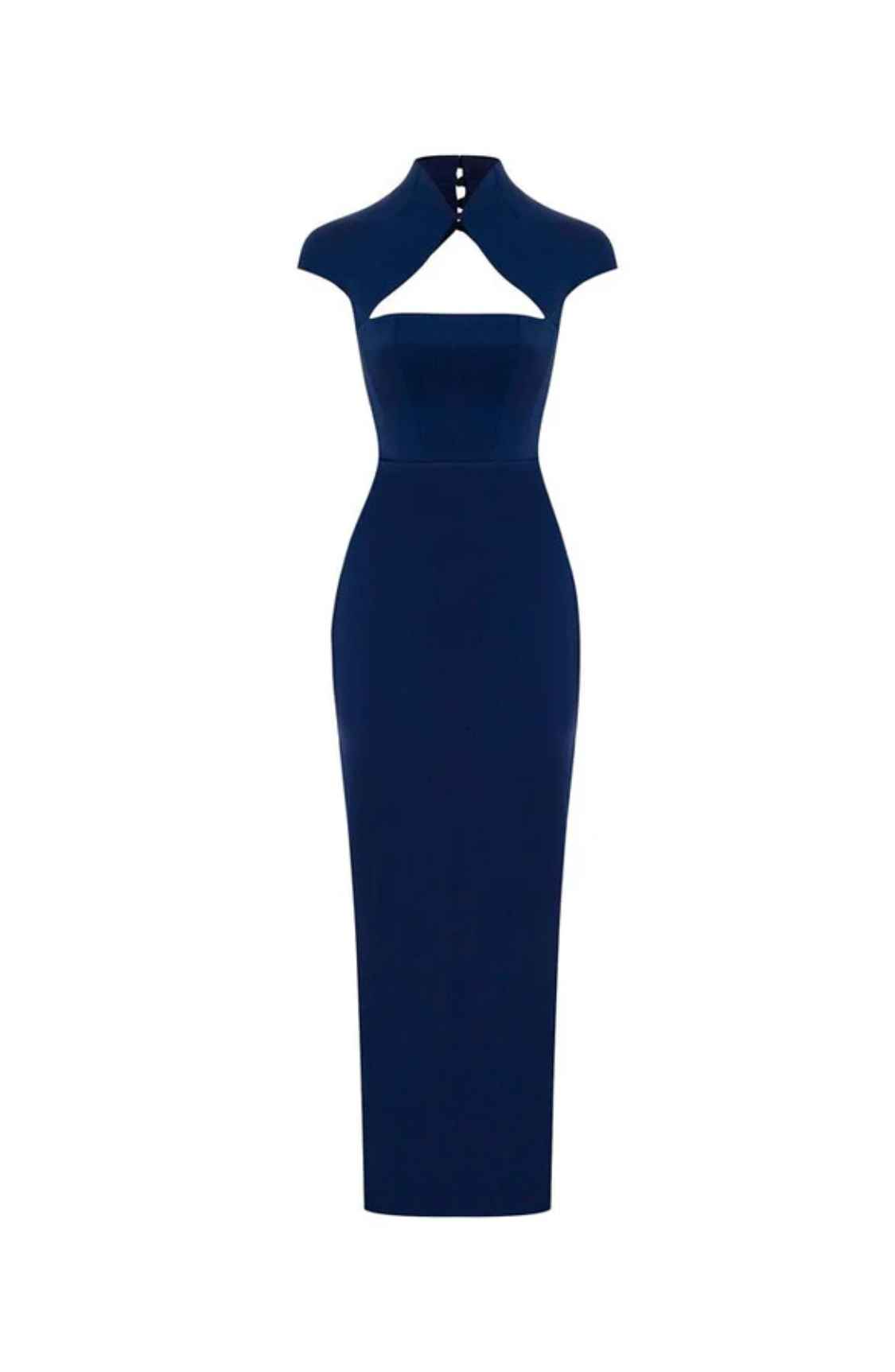 Long Midi Corset Satin Dress with a Side Slit - Image 4