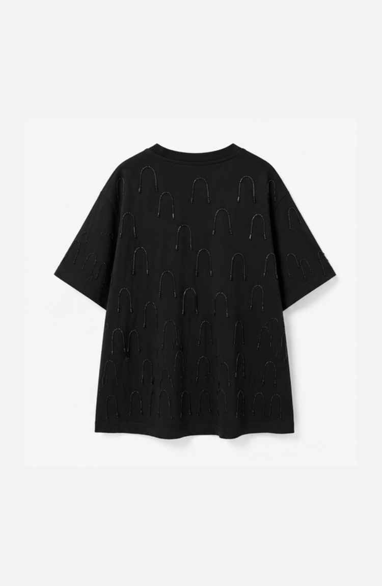 Noir Textured Relaxed Tee - Image 4