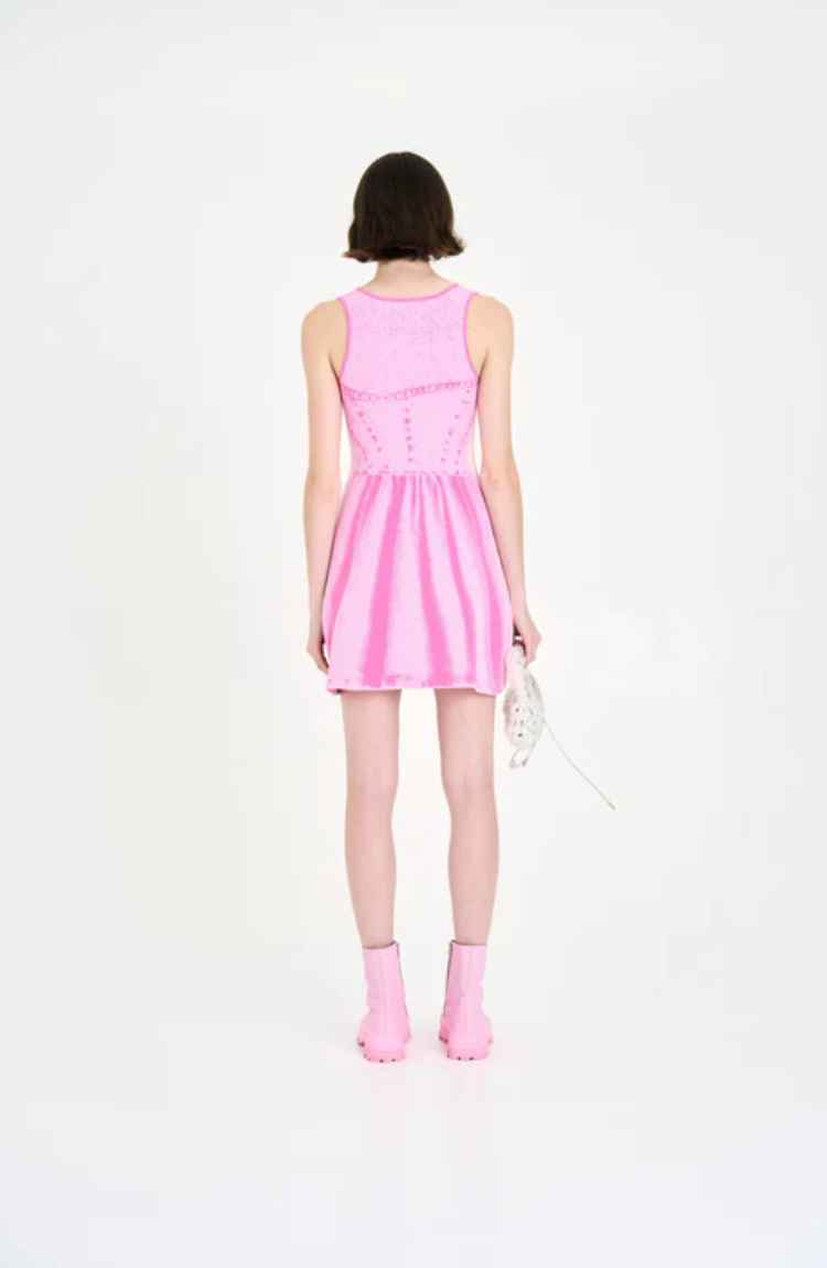 Poppy Denim Print Mini Tank Dress - Image 5
