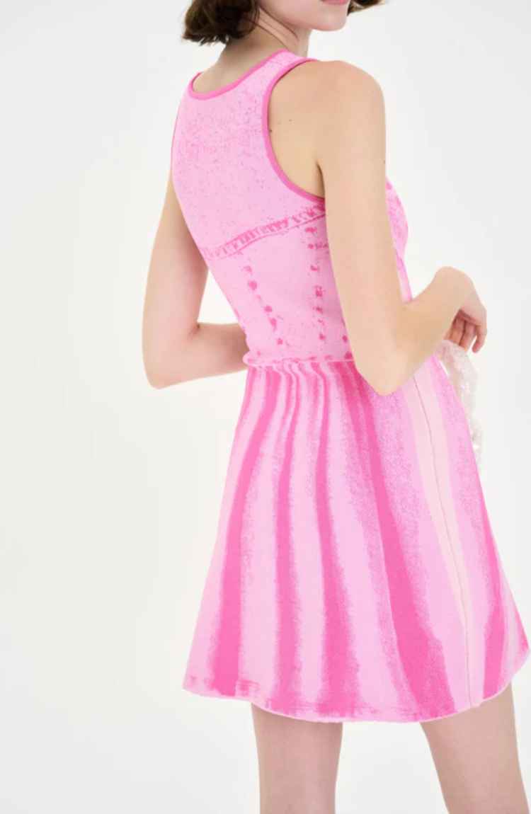 Poppy Denim Print Mini Tank Dress - Image 4