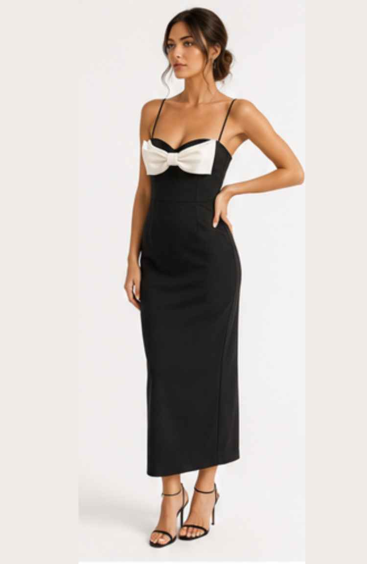 Elea Draped Midi Dress - Image 7
